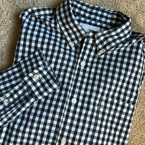 Sonoma Men’s Navy Gingham Button Down Shirt   Size Large